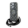 Karl Lagerfeld KLHMP15LHCKCKLCK iPhone 15 Pro 6.1 czarny/black hardcase IML Crossbody Monogram Karl & Choupette Head MagSa